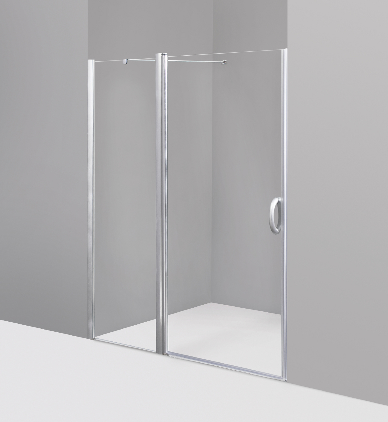 Душевая дверь Am.Pm Bliss L 90 см для фиксированного стекла, стекло прозрачное, профиль хром