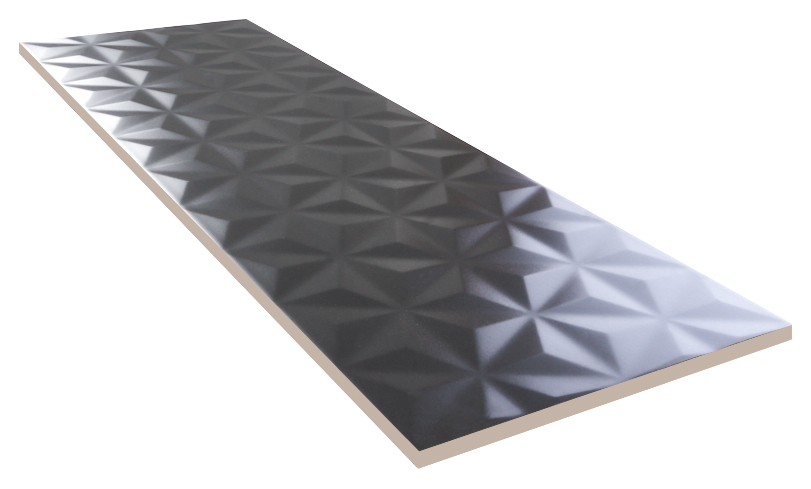 Керамическая плитка Kerama Marazzi Плитка Диагональ черный структура обрезной 25х75 - изображение 3