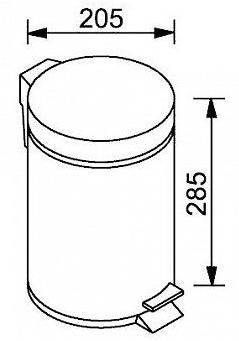 Ведро для мусора Aquanet 8072 (5 литров)