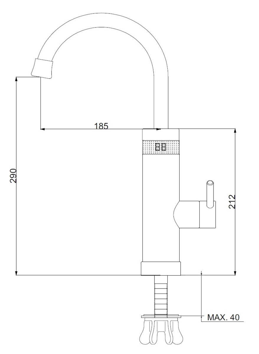 Кран-водонагреватель проточного типа для кухонной мойки РМС РМС-ЭЛ05 белый