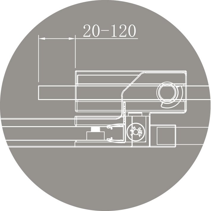 Душевая дверь Cezares SLIDER-B-1-100/110-BR-NERO стекло бронзовое, профиль черный матовый