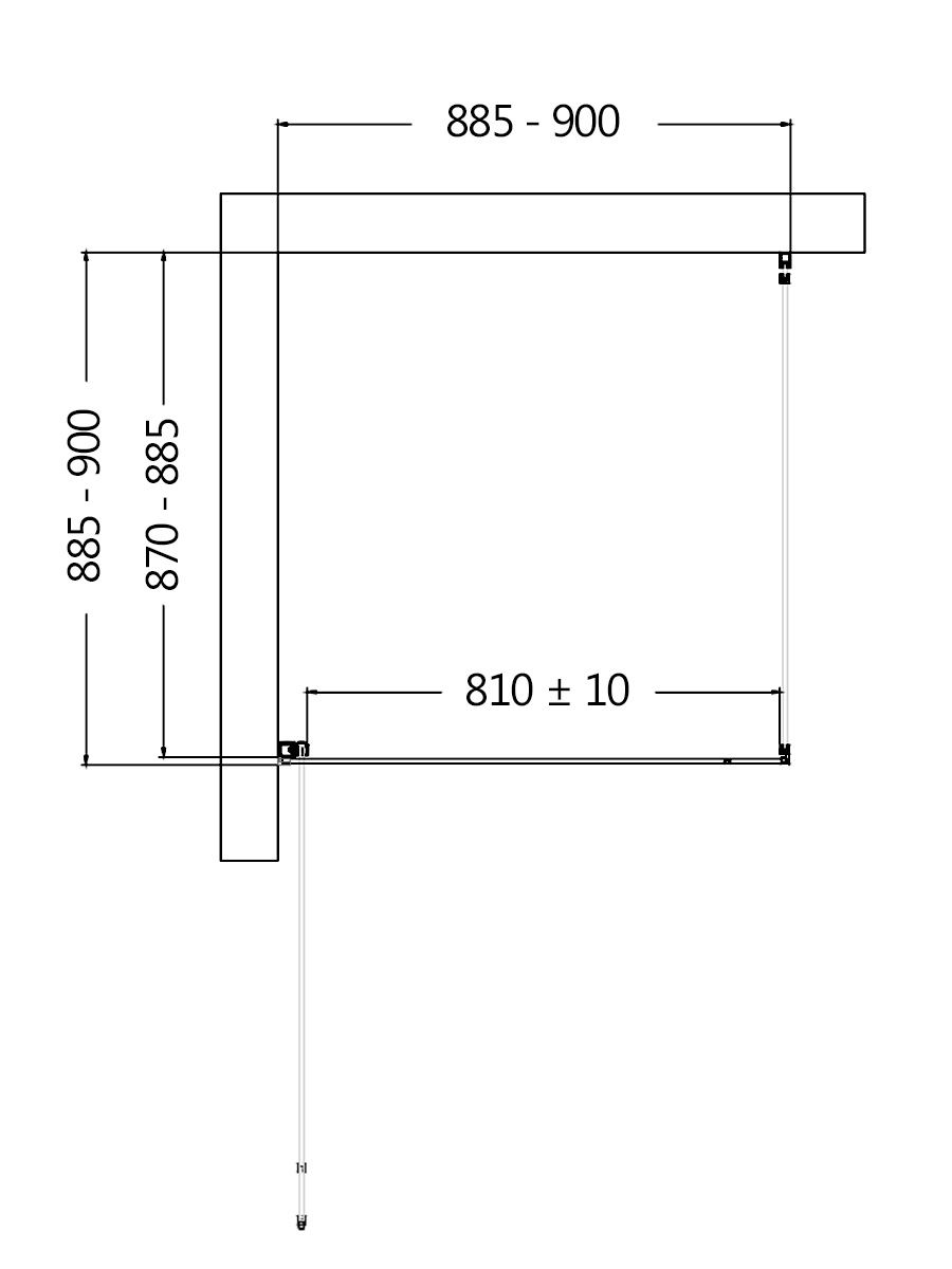 Душевой уголок AQUAme 90х90 см AQM5215-LH-9 профиль черный, стекло прозрачное