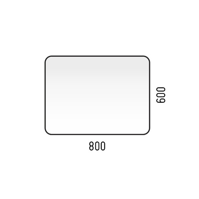 Зеркало Corozo Альбано 80 см SD-00000803 с подсветкой и сенсорным выключателем, белый