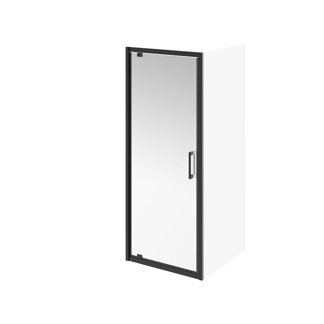 Душевая дверь Kerama Marazzi Vetro 80х195 см VE.80.PD.BLK.M профиль матовый черный, стекло прозрачное