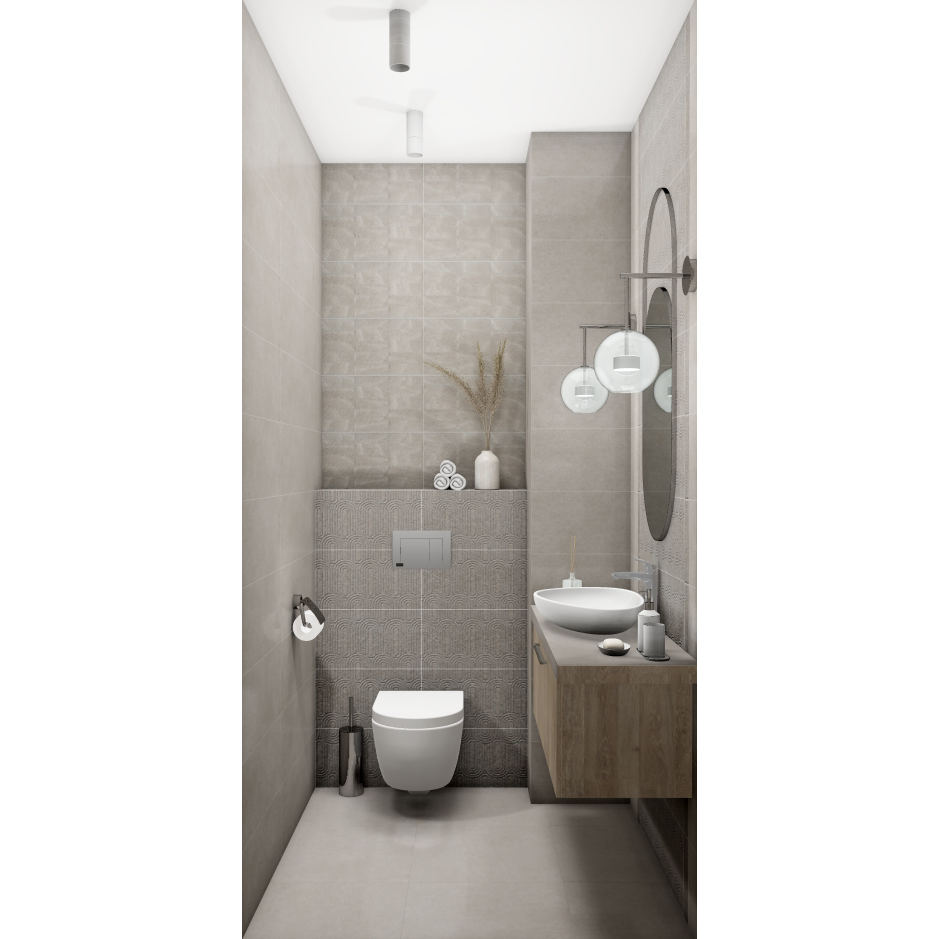 Керамическая плитка Kerama Marazzi Декор Безана серый обрезной 25x75 - изображение 3