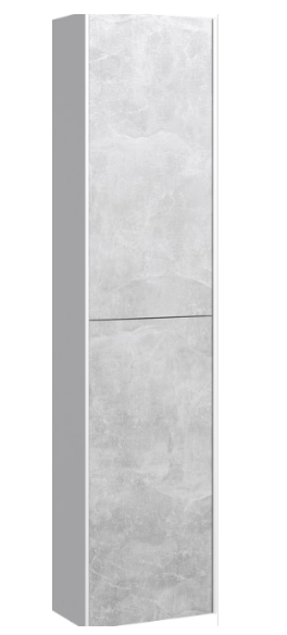 Шкаф-пенал Aqwella Mobi 36 см MOB0535BS белый, бетон светлый   