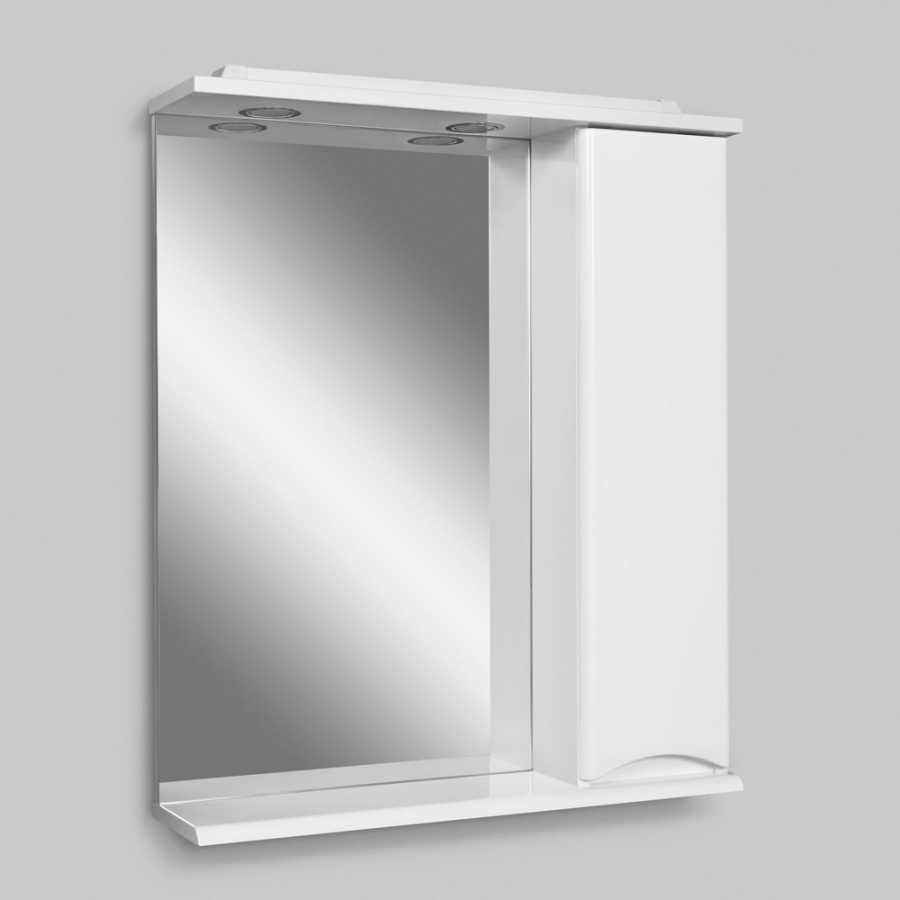 Зеркальный шкаф Am.Pm Like M80MPR0651WG правый 65 см белый глянец с подсветкой