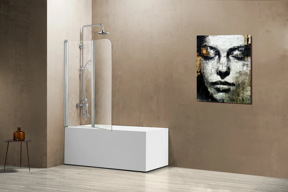 Шторка для ванны Vincea VSB 114x140 см, VSB-12114CL, профиль хром, стекло прозрачное - 3 изображение