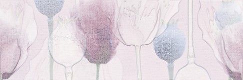 Керамическая плитка Cersanit Вставка Lila цветы розовый 25х75