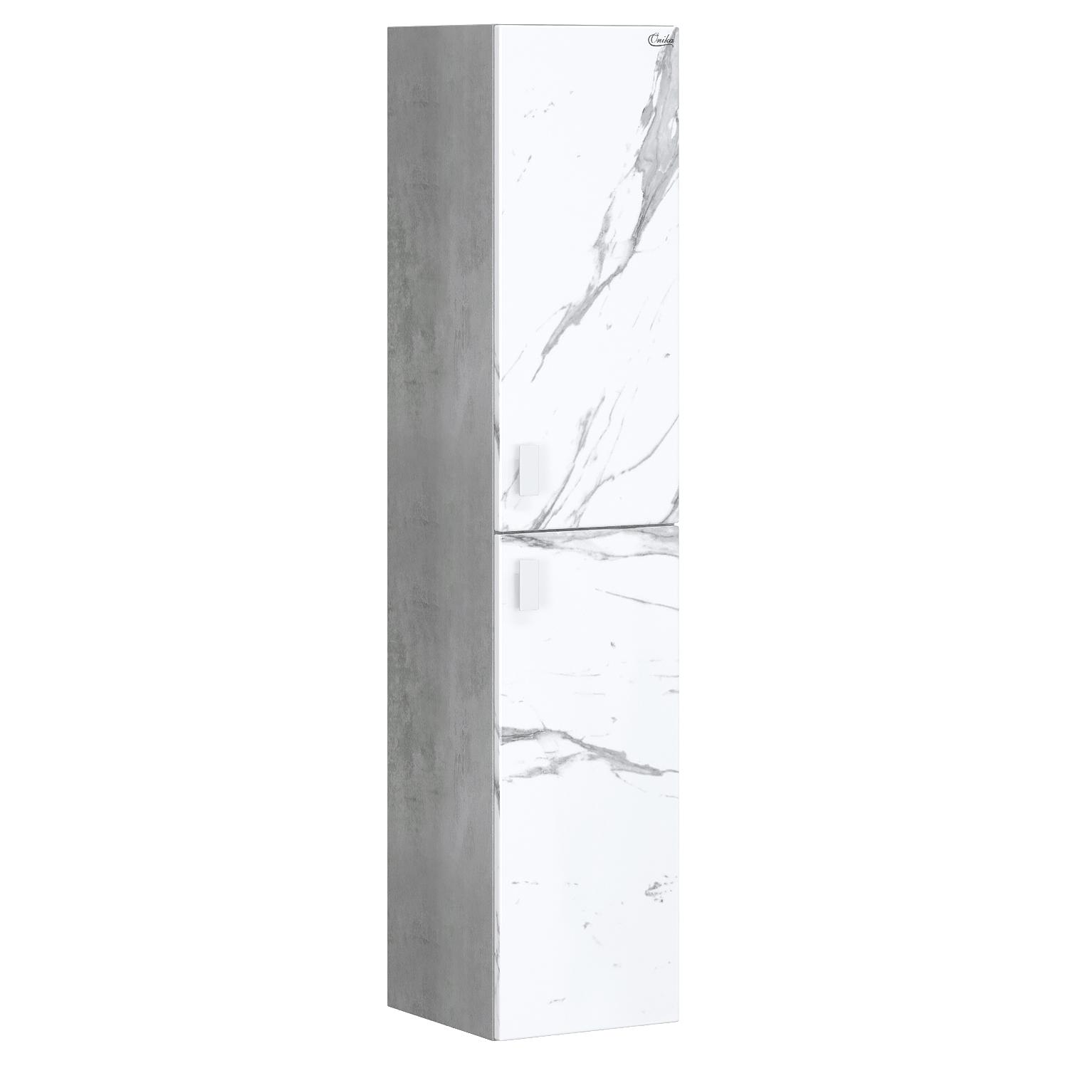 Шкаф-пенал Onika Марбл 30 см 403076 мрамор / камень бетонный 