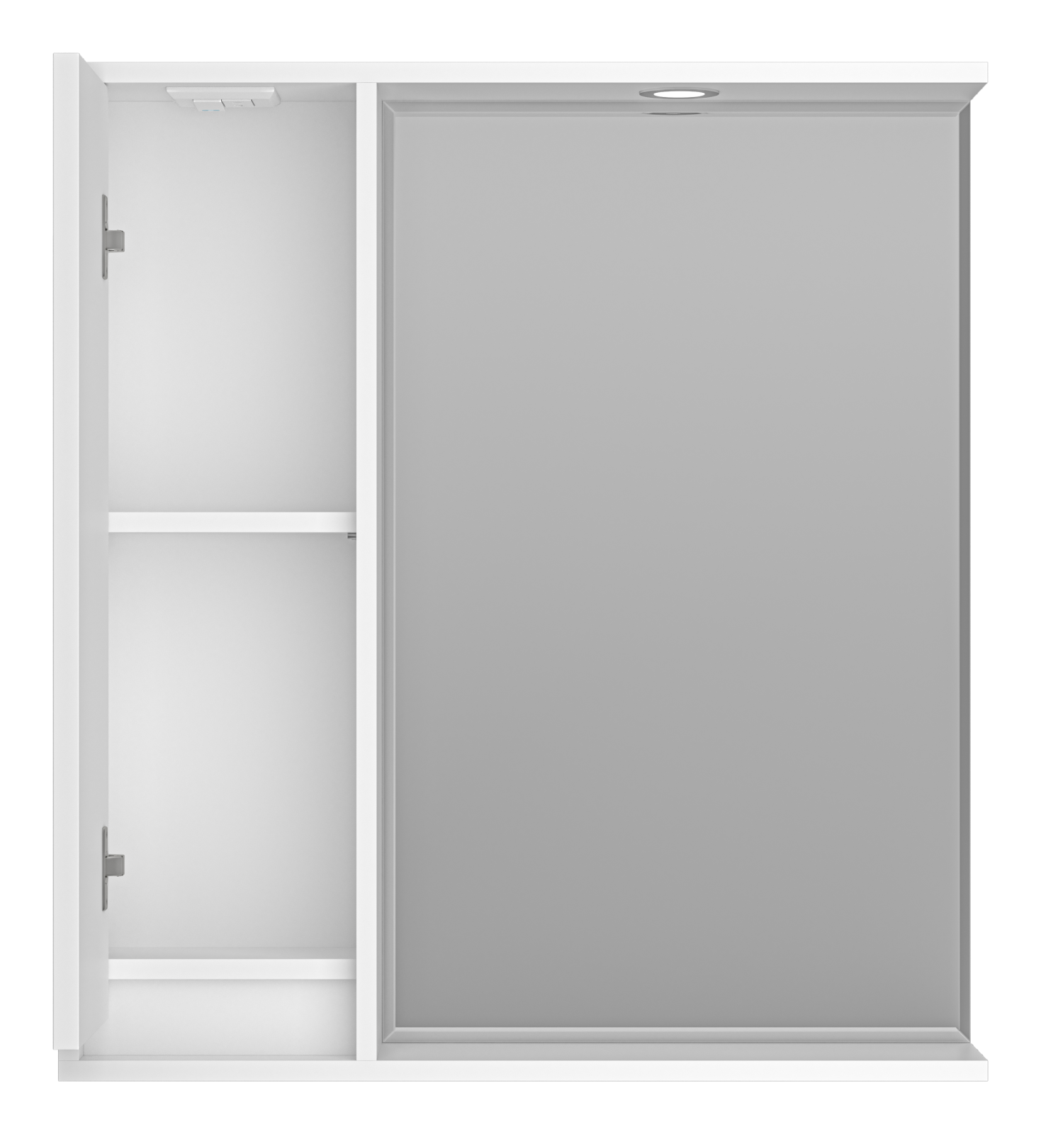 Зеркальный шкаф Brevita Balaton 75 см BAL-04075-01-Л левый, с подсветкой, белый