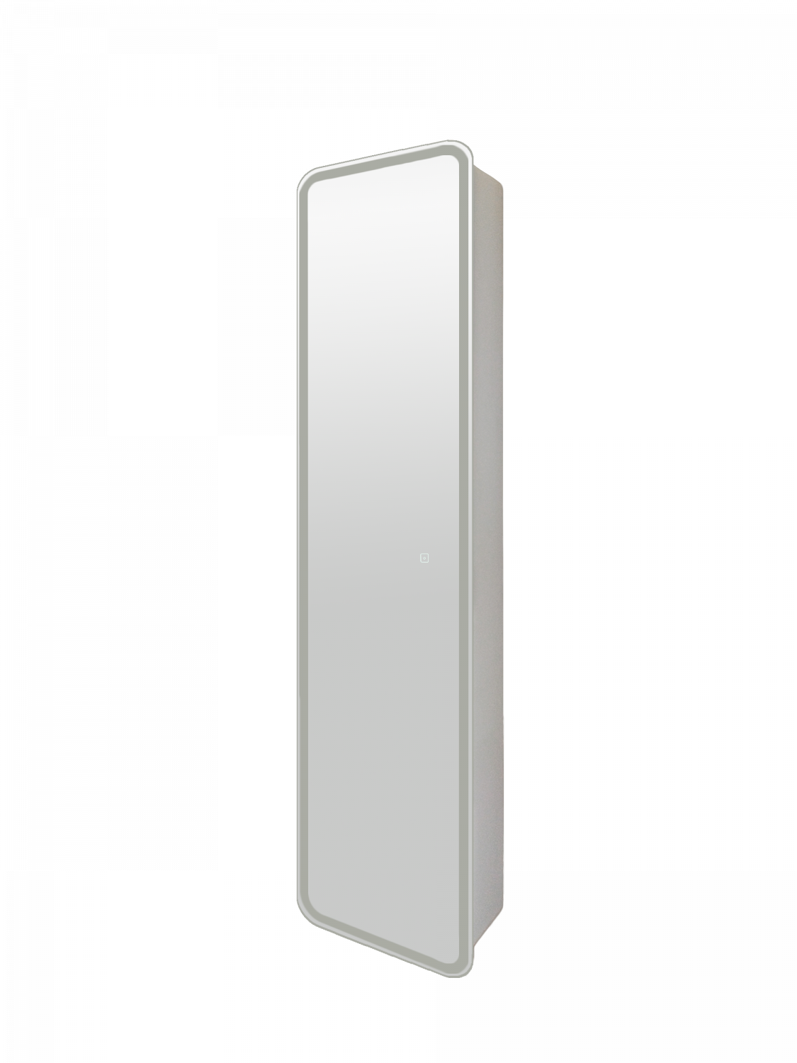 Шкаф-пенал Art&Max Platino 40 см AM-Pla-400-1600-1D-R-L-DS-F с подсветкой, белый 