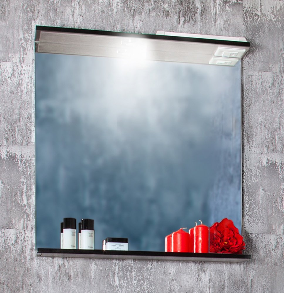 Зеркало Бриклаер Лофт 60 см с подсветкой, цвет метрополитен грей 