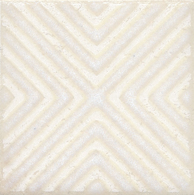 Вставка Амальфи орнамент белый 9,8х9,8