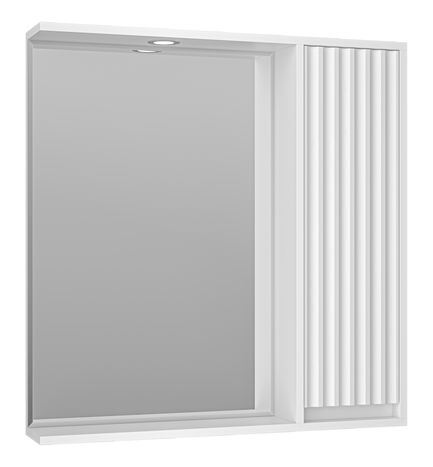 Зеркальный шкаф Brevita Balaton 80 см BAL-04080-01-П правый, с подсветкой, белый 