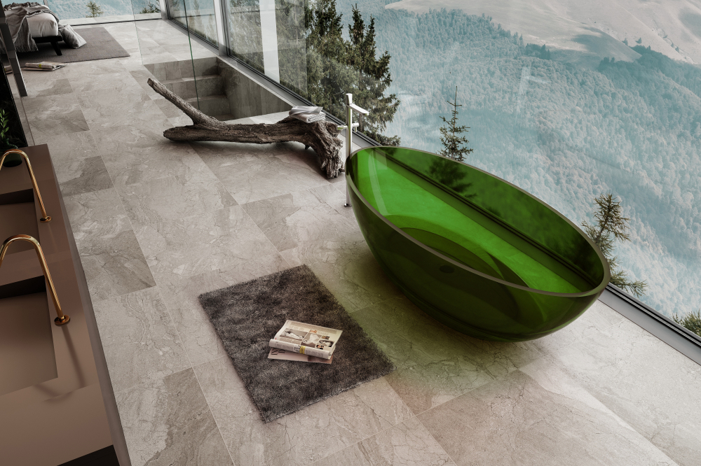 Ванна из полиэфирной смолы 180х85 Abber Kristall AT9702Emerald зеленая
