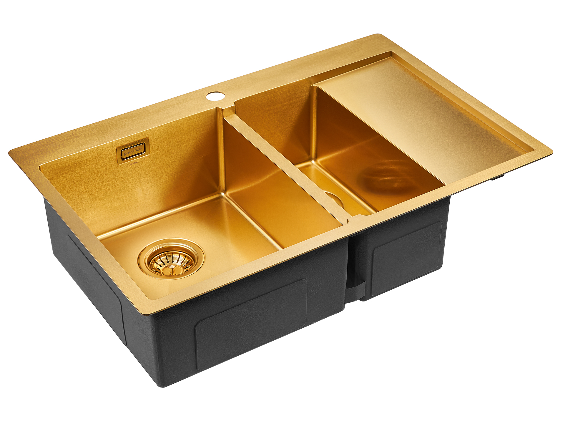 Мойка кухонная Paulmark Union PM537851-BGL брашированное золото