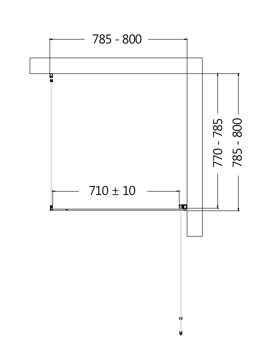 Душевой уголок AQUAme 80х80 см AQM5215-RH-8 профиль черный, стекло прозрачное