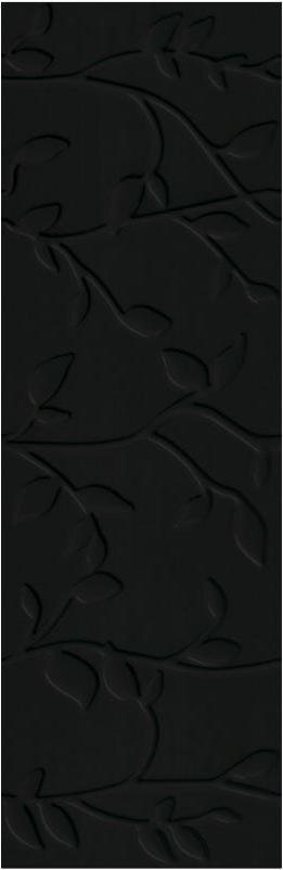 Керамическая плитка Meissen Плитка Winter Vine рельеф черный 29x89