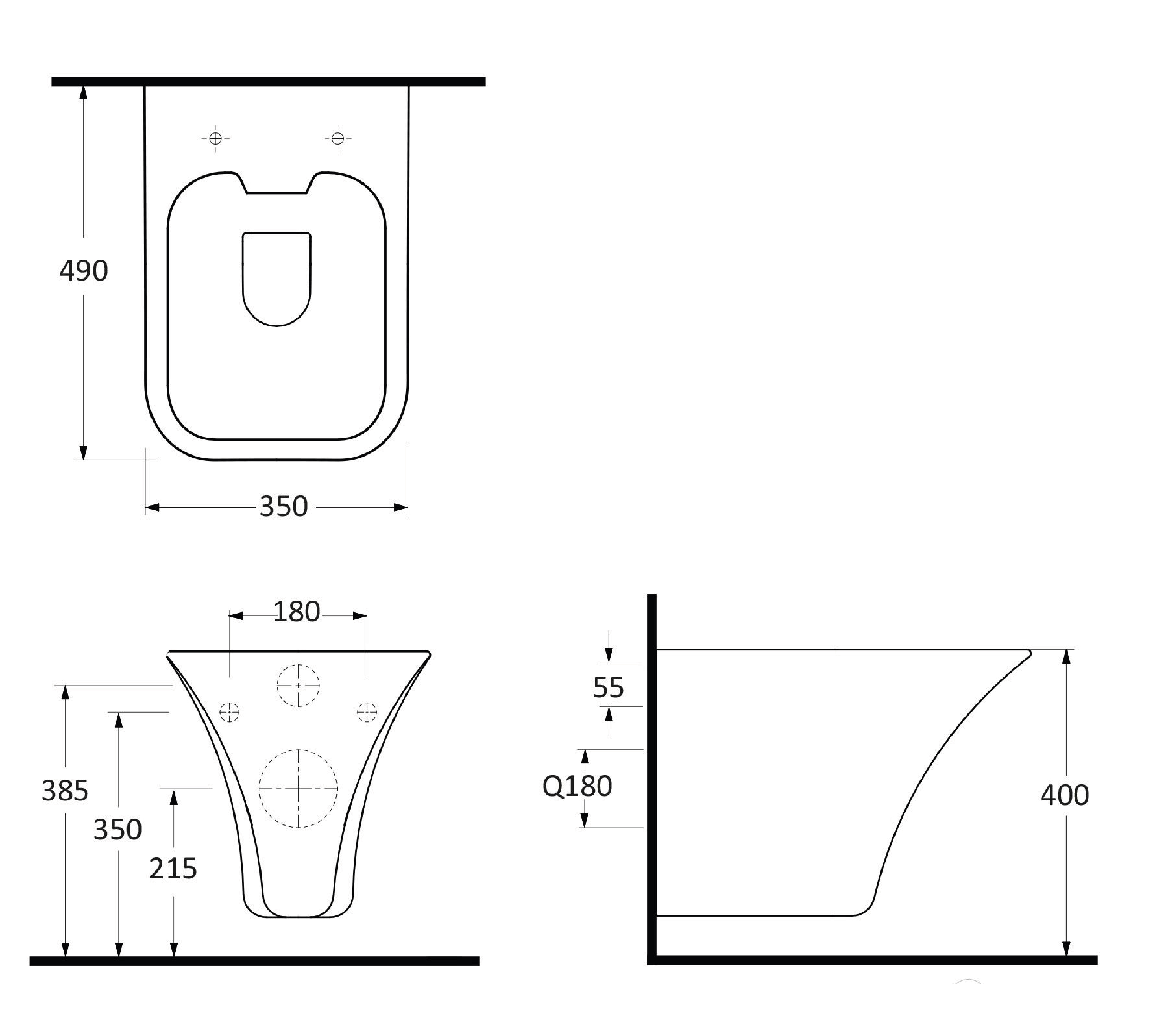 Унитаз подвесной безободковый beWash Ladoga 54303201 с крышкой-сиденьем микролифт, белый глянец