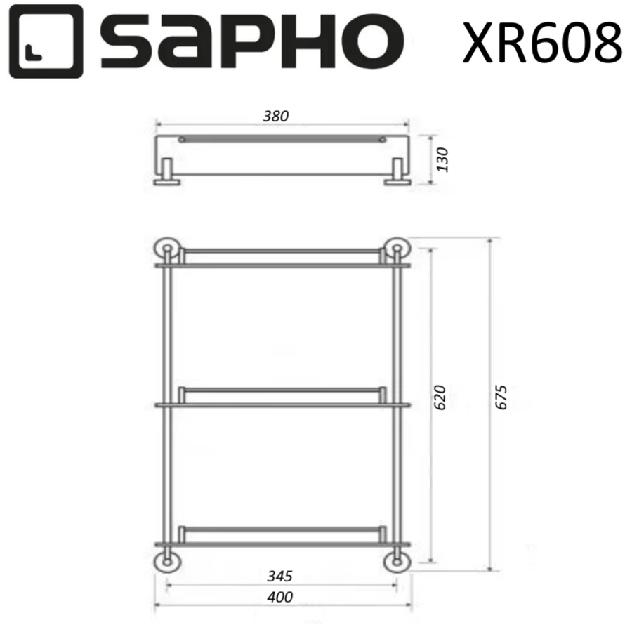 Полка Sapho X-Round XR608 хром
