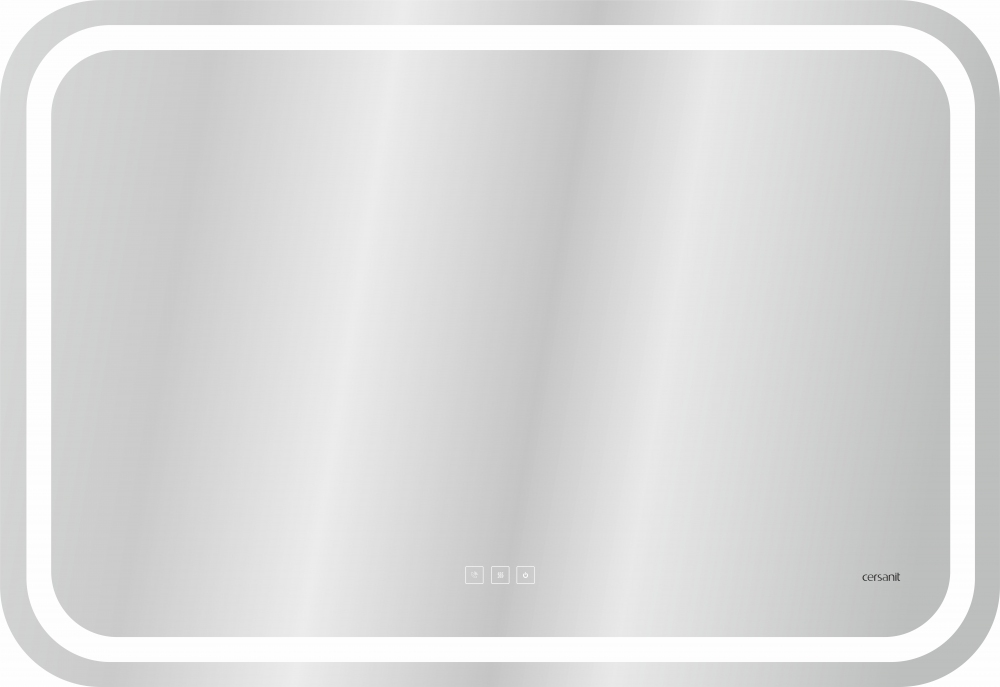 Зеркало Cersanit Led 051 Design Pro 80 см LU-LED051*80-p-Os с микрофоном и динамиками, белый 