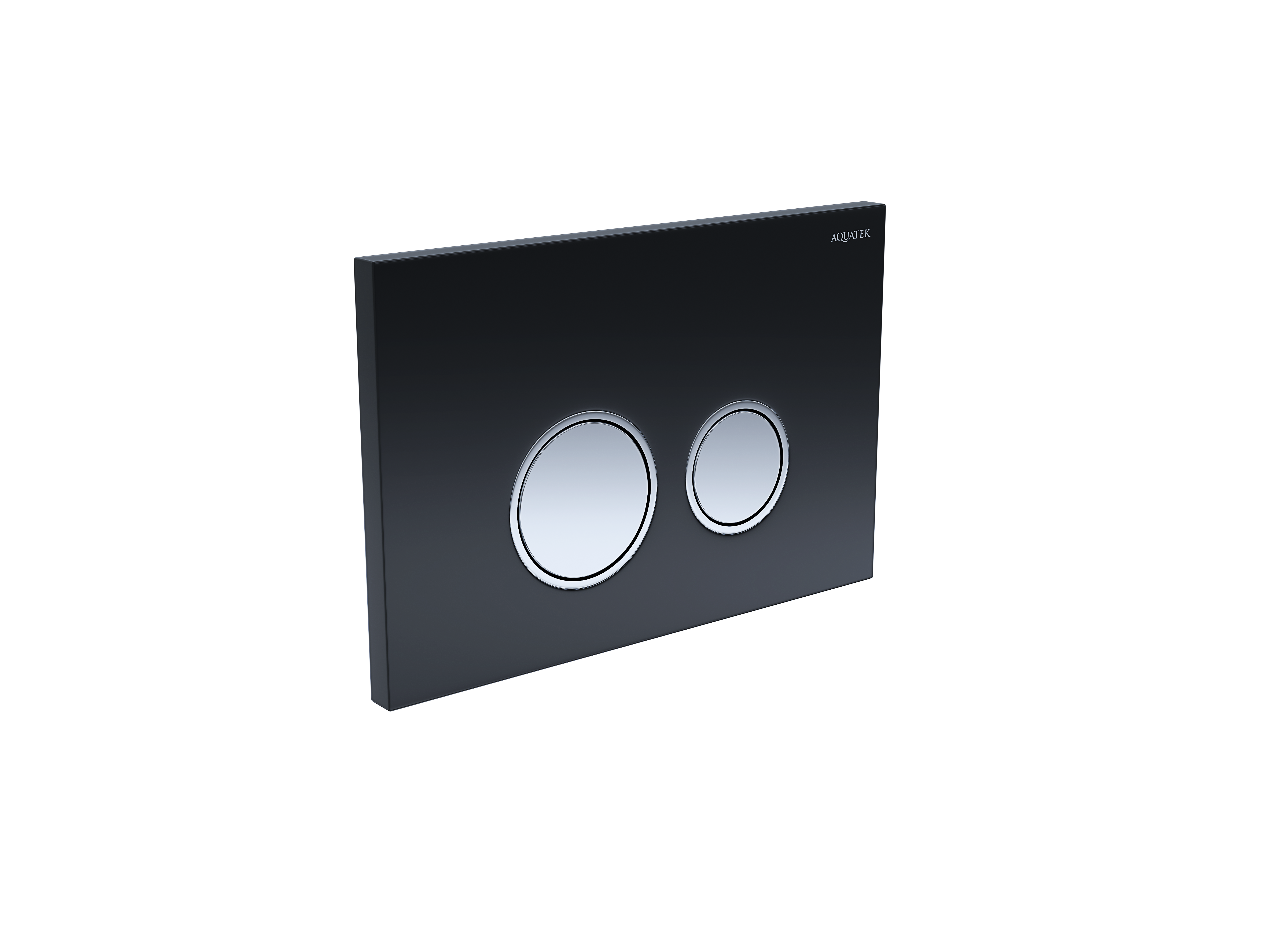 Панель смыва Aquatek Slim, KDI-0000029, черная, закаленное стекло
