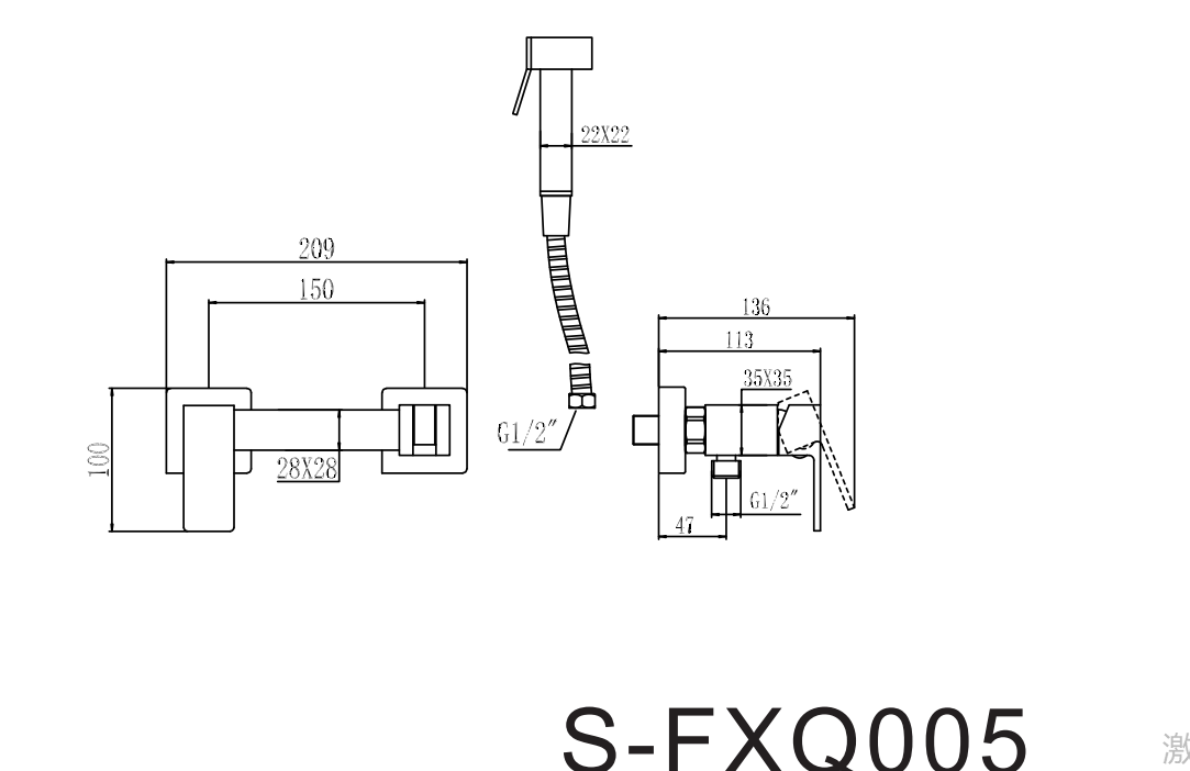 Гигиенический душ со смесителем Savol S-FXQ005 хром