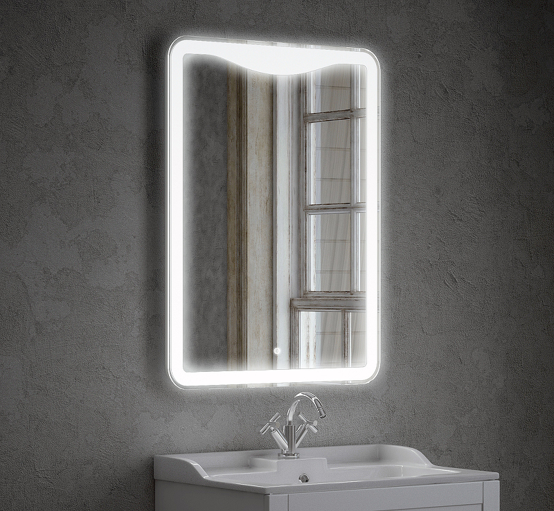 Зеркало Corozo Орли 60 см SD-00000919 с подсветкой и сенсорным выключателем, белый