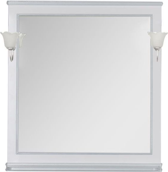 Зеркало Aquanet Валенса 90 00180040 белый краколет / серебро