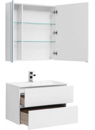 Комплект мебели для ванной Aquanet Алвита 80 белый