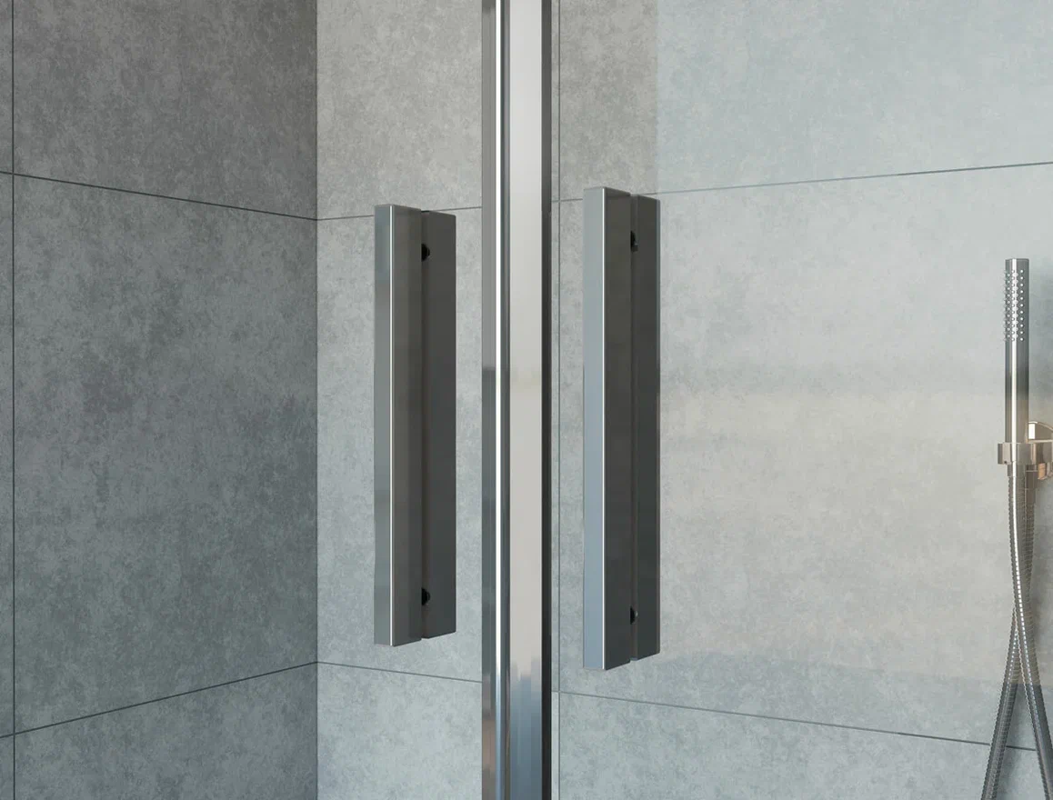 Душевая дверь Vincea Garda 200x190 см, VDS-1G2200CL, профиль хром, стекло прозрачное - 5 изображение