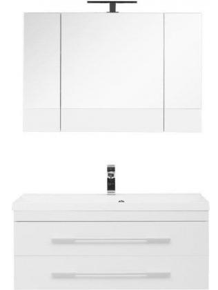 Комплект мебели для ванной Aquanet Нота 100 белый зеркало камерино