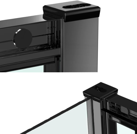 Душевой уголок RGW Classic CL-44B 120х80 см. 32094482-14 профиль черный, стекло прозрачное