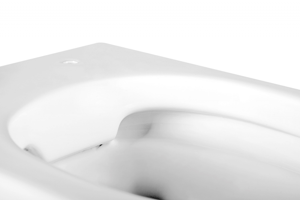 Унитаз подвесной безободковый Abber Bequem AC1103 с крышкой-сиденьем микролифт, белый