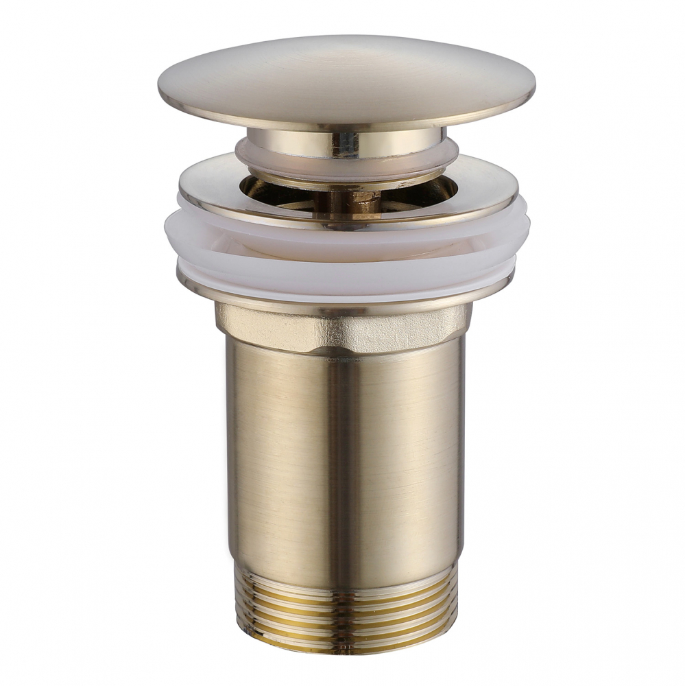 Донный клапан для раковины Abber AF0010G с переливом, золото матовое 