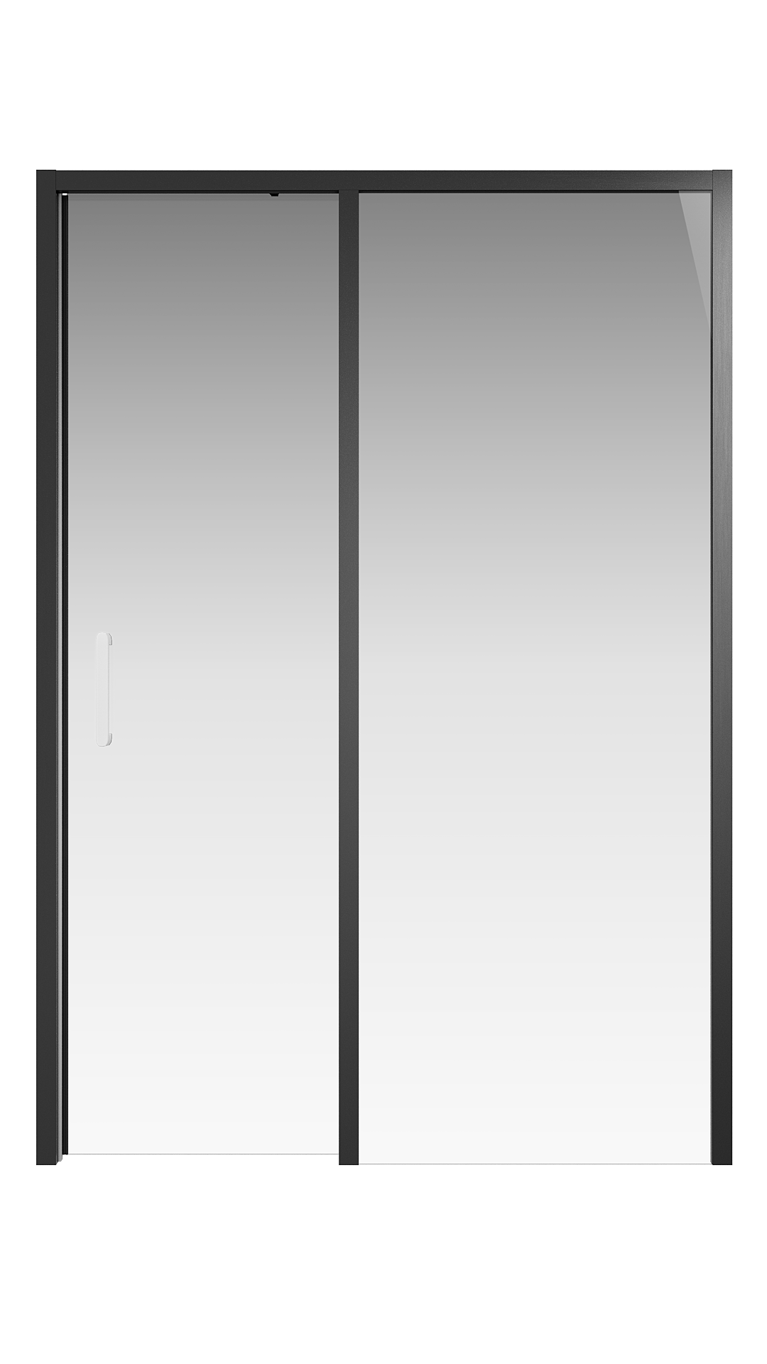 Душевой уголок Creto Nota стекло прозрачное профиль черный 140х70 см, 122-WTW-140-C-B-6 + 122-SP-700-C-B-6 