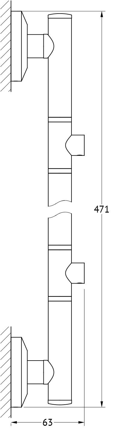 Штанга FBS Standard STA 077 двухпозиционная длина 47 см