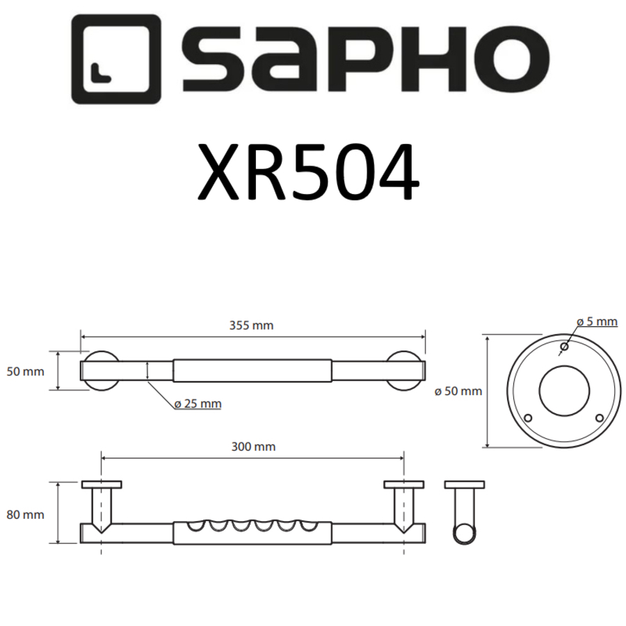 Поручень Sapho X-Round XR504 хром