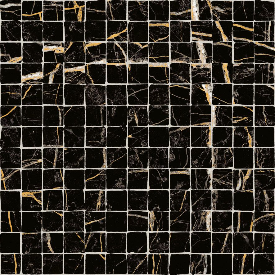 Мозаика под мрамор Italon Шарм Экстра 30x30 черный (620110000075) фотографии