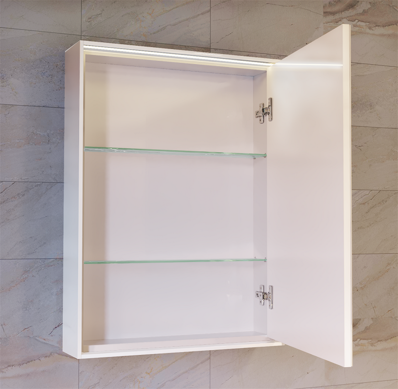 Зеркальный шкаф Raval Frame Fra.03.60/W, 60 см, с подсветкой, белый