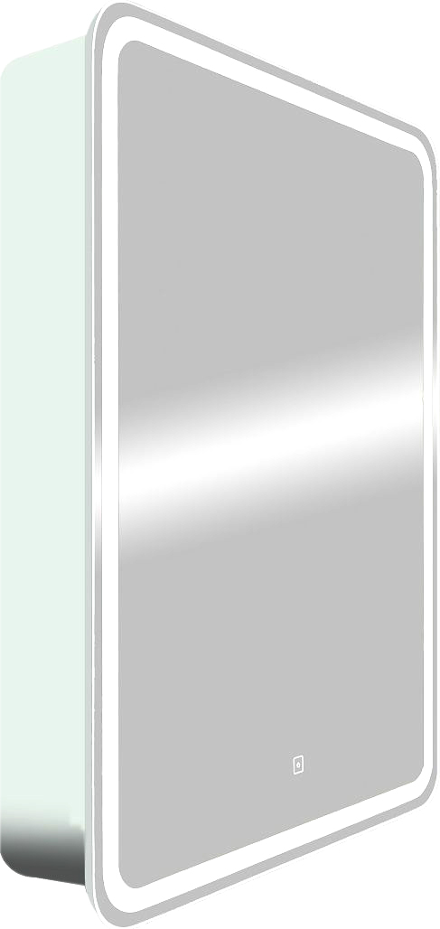 Зеркальный шкаф Art&Max Platino 55 см AM-Pla-550-800-1D-R-DS-F с подсветкой, белый