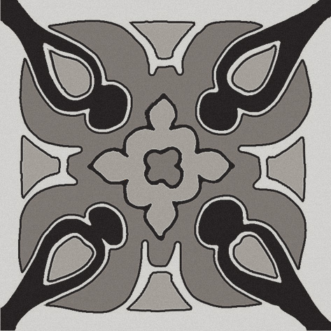 Керамическая плитка Kerama Marazzi Вставка Анвер 3 серый 4,85х4,85