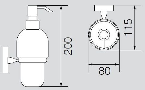 Дозатор жидкого мыла настенный Veragio Stanford, хром/керамика VR.STD-7770.CR