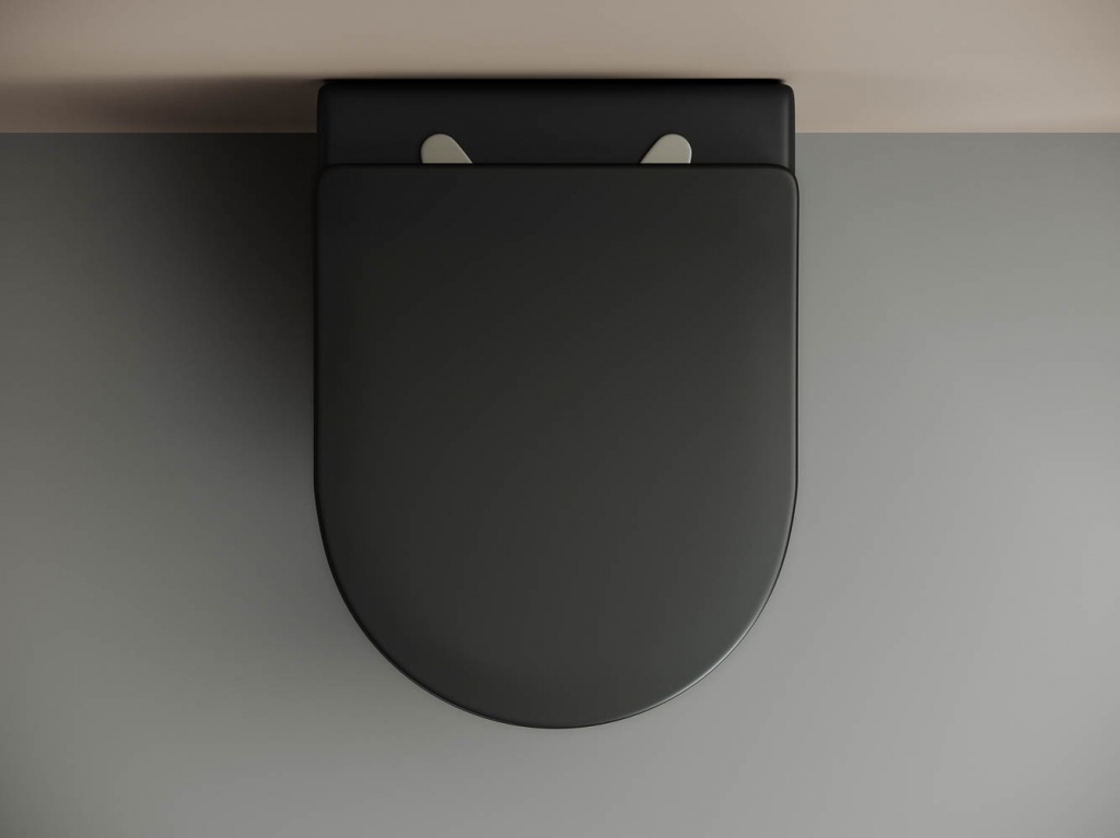 Комплект подвесной безободковый унитаз Ceramica Nova Metropol Rimless с крышкой-сиденьем CN4002MB, черный матовый  +  инсталляция Grohe Rapid SL 38775001 4 в 1 с кнопкой смыва