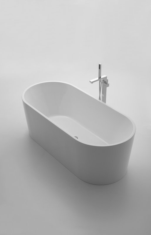 Акриловая ванна BelBagno 160х75 см BB71-1600-W0 без перелива, белый