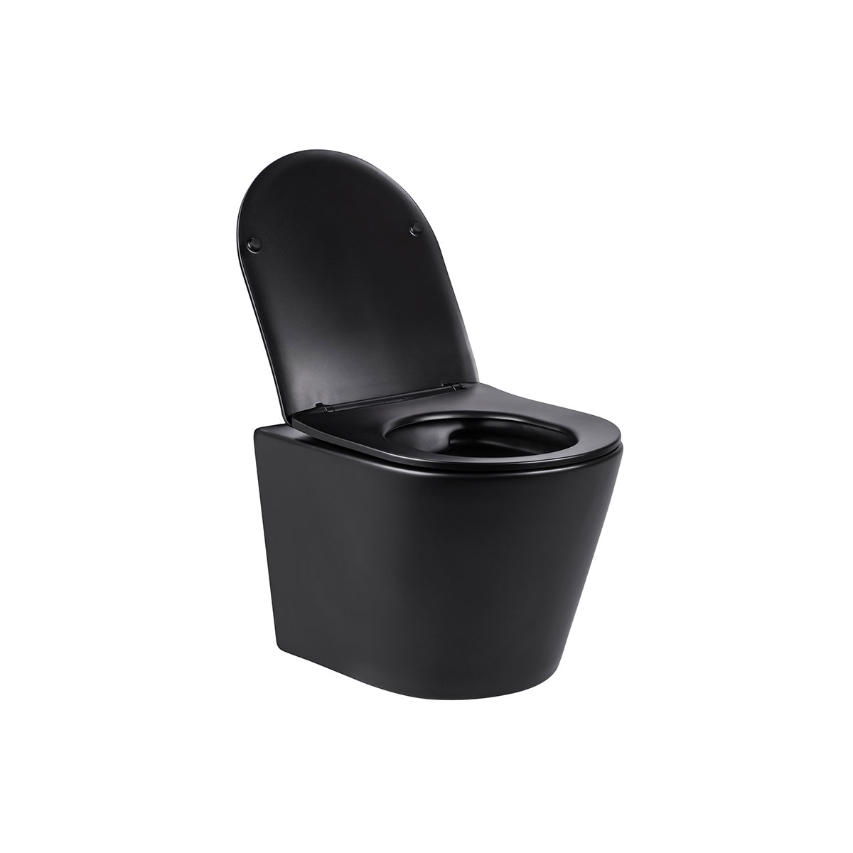Комплект подвесной безободковый унитаз Vincea Piatti VT1-11MB с сиденьем soft-close, черный матовый  +  инсталляция Am.Pm ProC I012707