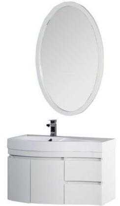 Комплект мебели для ванной Aquanet Сопрано 95 L распашн. двери белый