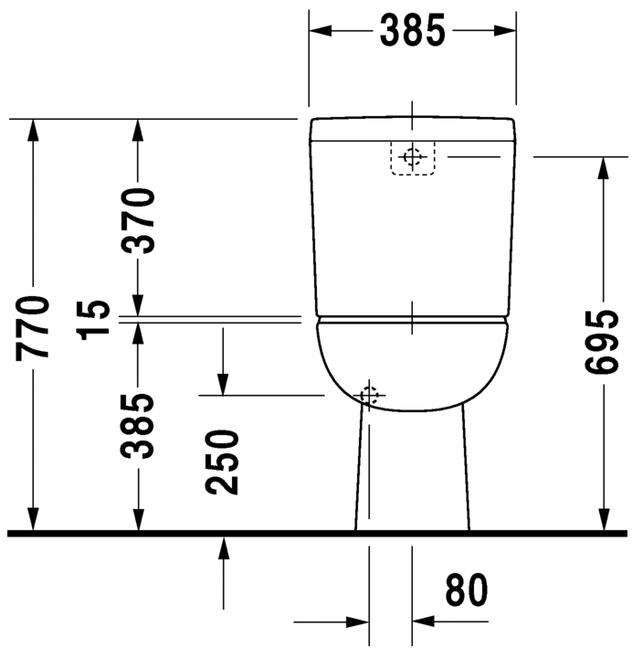 Чаша напольного унитаза Duravit D-Code 21110100002 - изображение 5
