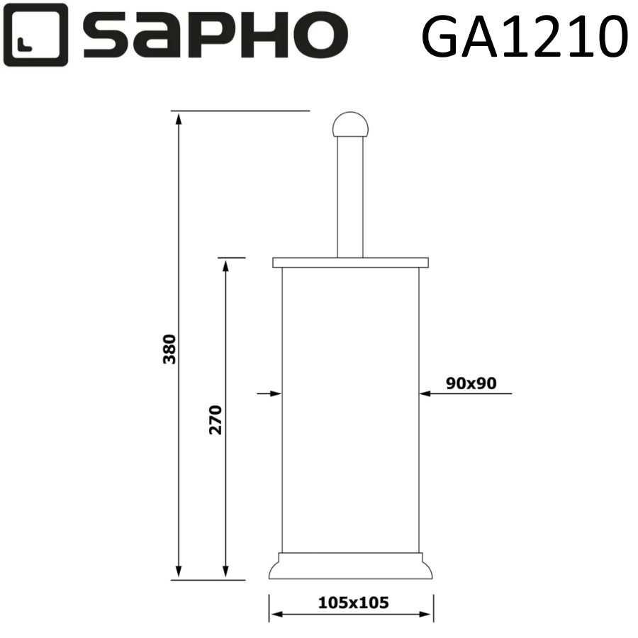 Ершик Sapho Simple Line GA1210 хром